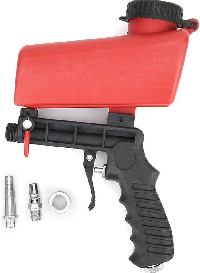 Pneumatic Sandblaster Gun Kit 90PSI Handheld Blasting Tool with 2 Nozzles 6 5mm Spray Hole - Image 1