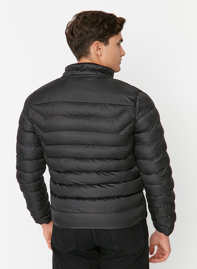 trendyol Black Regular Fit Stand Collar Inflatable Wind Resistant Coat TMNAW23MO00001  - Image 5