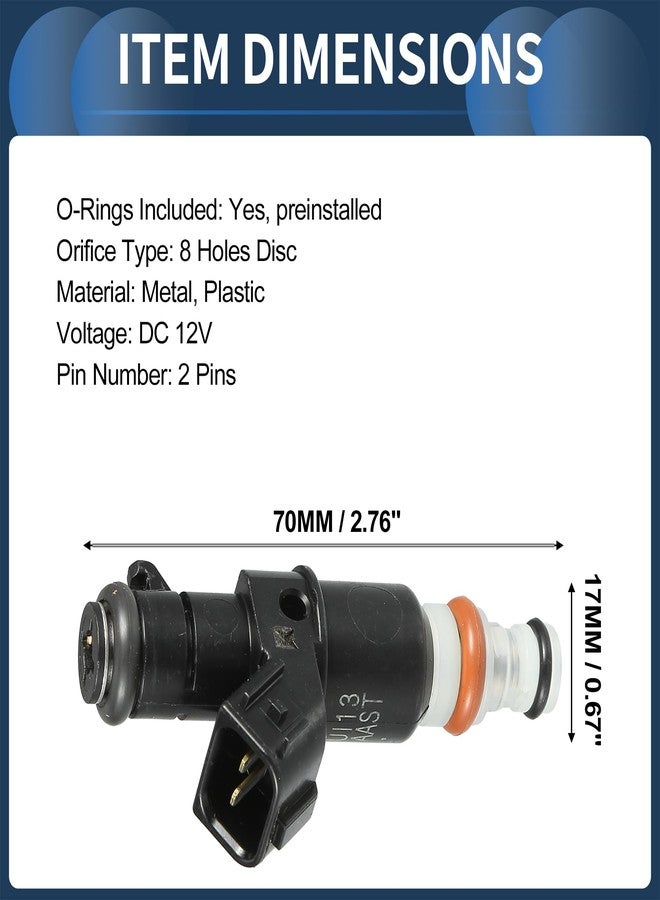 INFINAUTO Fuel Injector, Engine Fuel Injection Nozzle No.16450-RAA-A01 for Honda Accord 2003-2007 2.4L 3.0L for Honda CR-V 2.4L 2007-2009 Black, 4 Pcs - Image 5