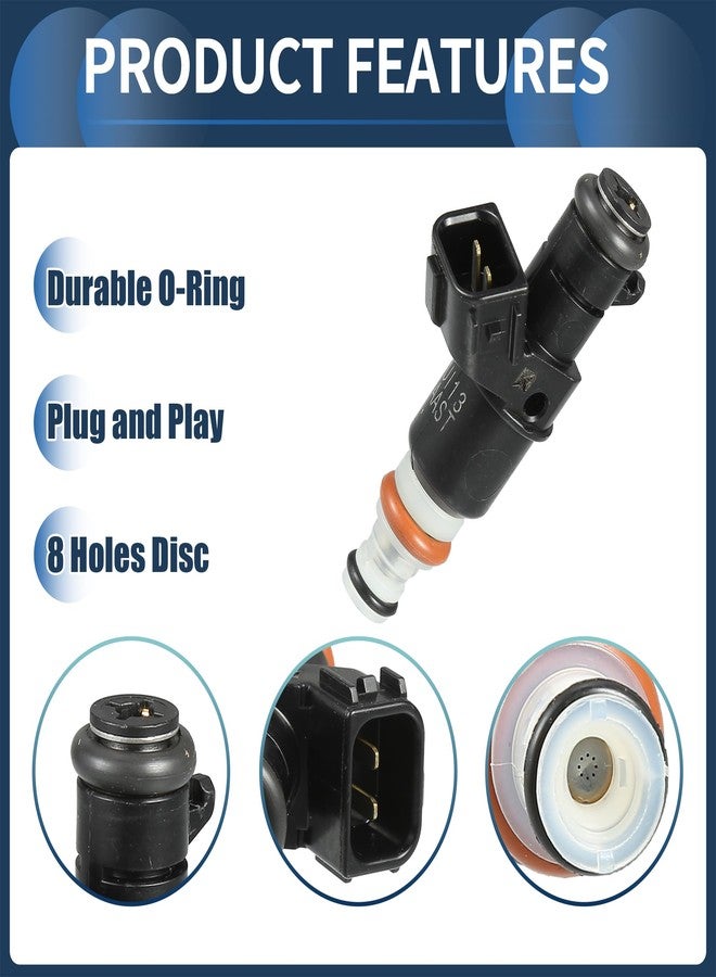 INFINAUTO Fuel Injector, Engine Fuel Injection Nozzle No.16450-RAA-A01 for Honda Accord 2003-2007 2.4L 3.0L for Honda CR-V 2.4L 2007-2009 Black, 4 Pcs - Image 4