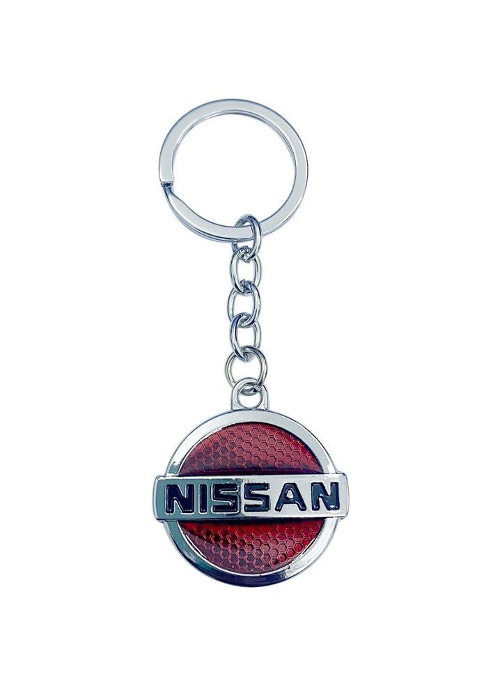 Nissan Nissan Logo Metal Keychain – Stylish Red Emblem, Durable Alloy, Perfect for Car Enthusiasts, Gift Idea for Nissan Owners and Fans  - Image 3