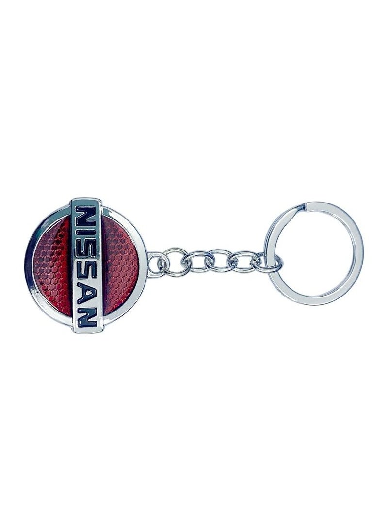 Nissan Nissan Logo Metal Keychain – Stylish Red Emblem, Durable Alloy, Perfect for Car Enthusiasts, Gift Idea for Nissan Owners and Fans  - Image 2