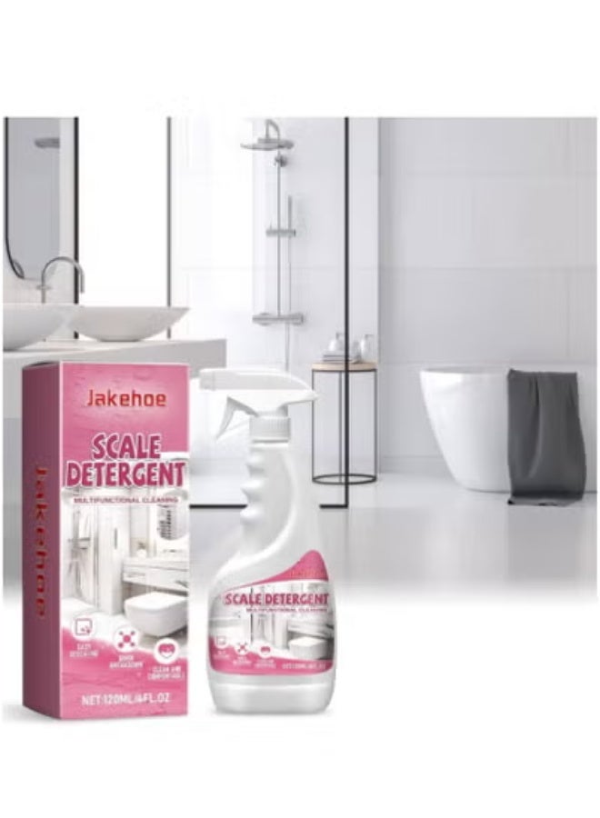 Jakehoe Scale Detergent,Toilet Bowl Cleaner, Bathroom Cleaner, Hard Water Toilet Stain - Dissolving Power, Stubborn Stains Clean Foam, Super Magic Stain Removal Foam Clean for Bathroom (120ml) - Image 1