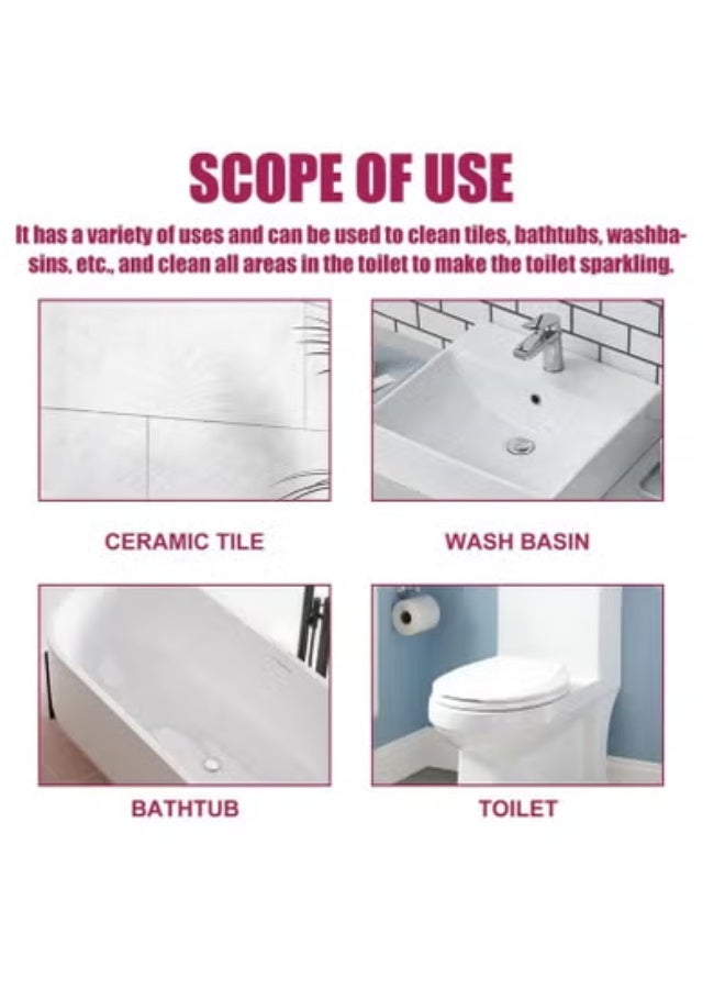 Jakehoe Scale Detergent,Toilet Bowl Cleaner, Bathroom Cleaner, Hard Water Toilet Stain - Dissolving Power, Stubborn Stains Clean Foam, Super Magic Stain Removal Foam Clean for Bathroom (120ml) - Image 5