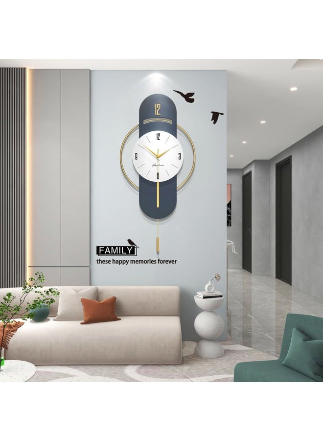 JTWALCLOCK Large Wall Clocks for Living Room Decor Modern Wood Metal Silent Decoration Wall Clock Battery Operated Non-Ticking for Kitchen Bedroom Office Home 16 inch Clock Wall Decor for Indoor House - Image 5