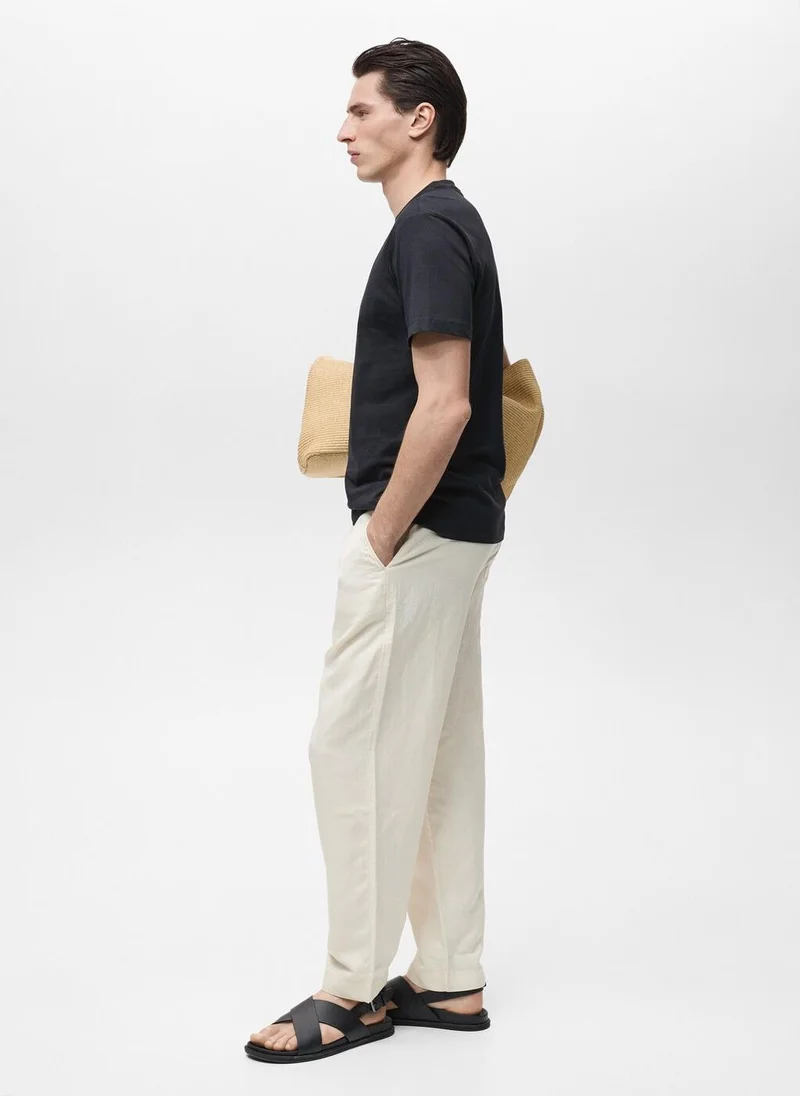 Mango Man 100% Cotton Slim-Fit T-Shirt