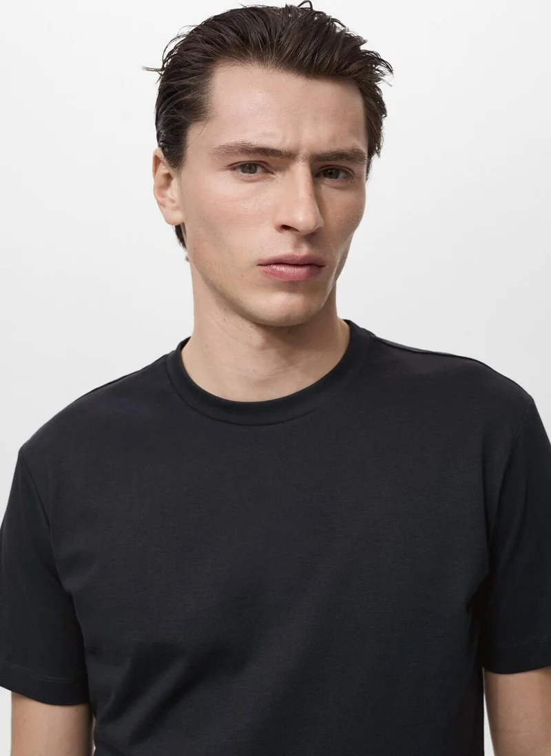 Mango Man 100% Cotton Slim-Fit T-Shirt
