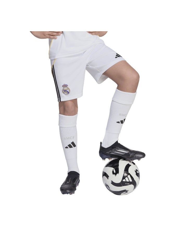 Adidas Real H Sho Y White Football Shorts For Junior 7-8Y - Image 2