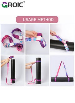 GROIC 2 Pcs Yoga Mat Strap Sling Adjustable Thick Yoga Mat Carrier Stretching Strap Yoga Mat Sling Holder Women Stretching Band,Yoga Parts  - Image 5