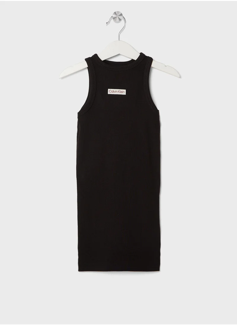 Calvin Klein Jeans Kids Rib Sleeveless Dress