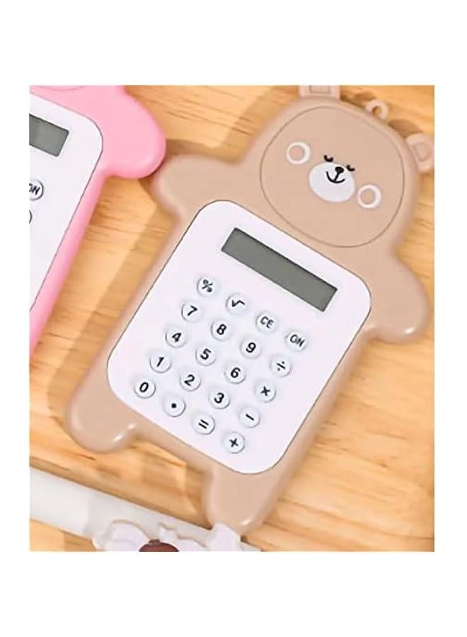 Portable Cute Bear sty1e 8 Digit Calculator Mini Cartoon Calculator with Rubber ons , Calculator , Calculator , Portable Cute Bear sty1e 8 DigCute Caculatators Caculatator Studen - Image 1