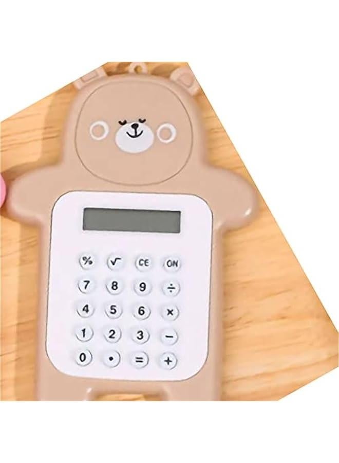 Portable Cute Bear sty1e 8 Digit Calculator Mini Cartoon Calculator with Rubber ons , Calculator , Calculator , Portable Cute Bear sty1e 8 DigCute Caculatators Caculatator Studen - Image 3
