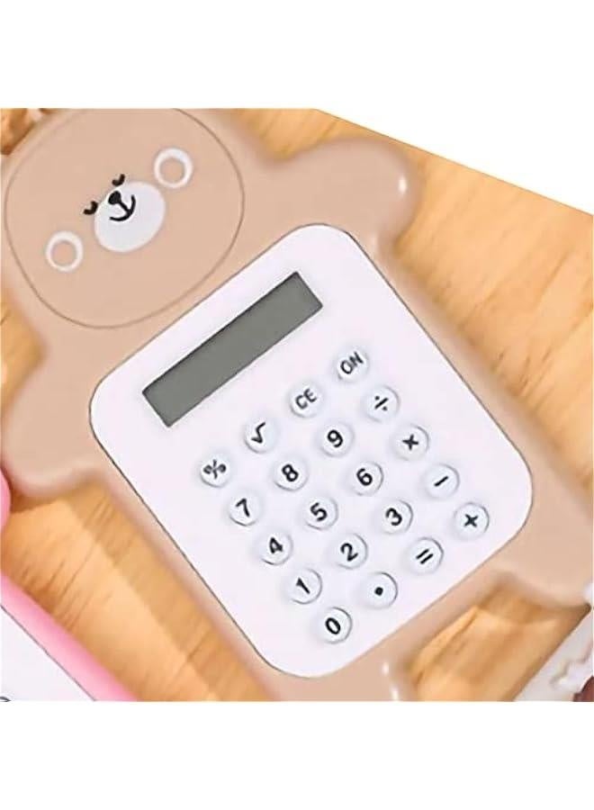Portable Cute Bear sty1e 8 Digit Calculator Mini Cartoon Calculator with Rubber ons , Calculator , Calculator , Portable Cute Bear sty1e 8 DigCute Caculatators Caculatator Studen - Image 2