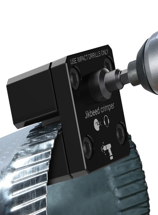 Jikbeed Impact Power Assisted Crimper, HVAC Crimping Tool for 30-24 GA (0.41-0.71 mm) Round Metal Ducts - Image 1