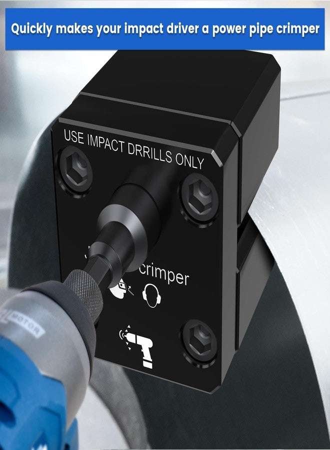 Jikbeed Impact Power Assisted Crimper, HVAC Crimping Tool for 30-24 GA (0.41-0.71 mm) Round Metal Ducts - Image 5