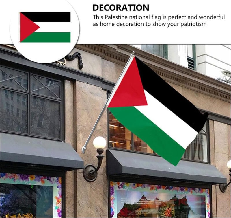 klarako Palestine Flag, Palestinian Flag Palestine Country Flags National Flag Banner Garden Hanging Decoration for Support Parades 90x150cm - Image 5
