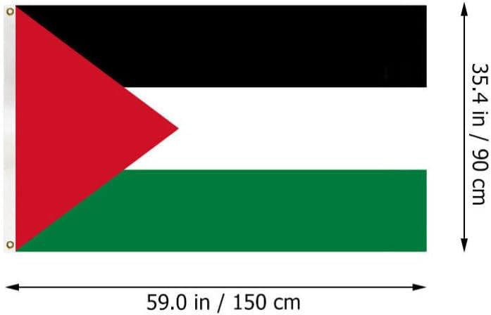 klarako Palestine Flag, Palestinian Flag Palestine Country Flags National Flag Banner Garden Hanging Decoration for Support Parades 90x150cm - Image 4