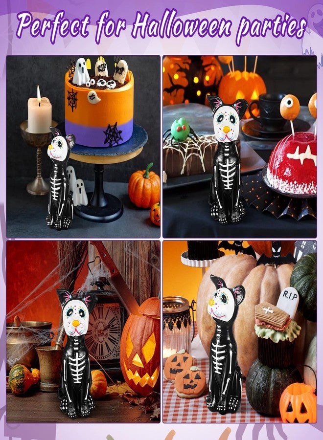 توي اند اونا تمثال كلب من توياندونا، إصدار يوم الموتى، قطعتان، تمثال جمجمة سكرية للهالوين، منحوتة كلب هيكلي من الراتنج لتزيين المنزل في الهالوين، وتزيين المذبح، وقطعة فنية قابلة للجمع - Image 4