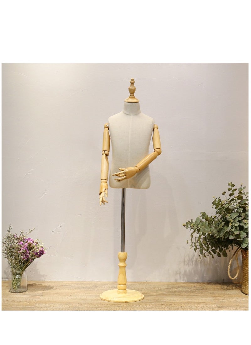 Hihonor Child Mannequin Tailors Dummy Model Adjustable Height Body Manikins Half-length With Arms Model Props Support Structure Show Clothes Children's Clothing Store  - Image 1