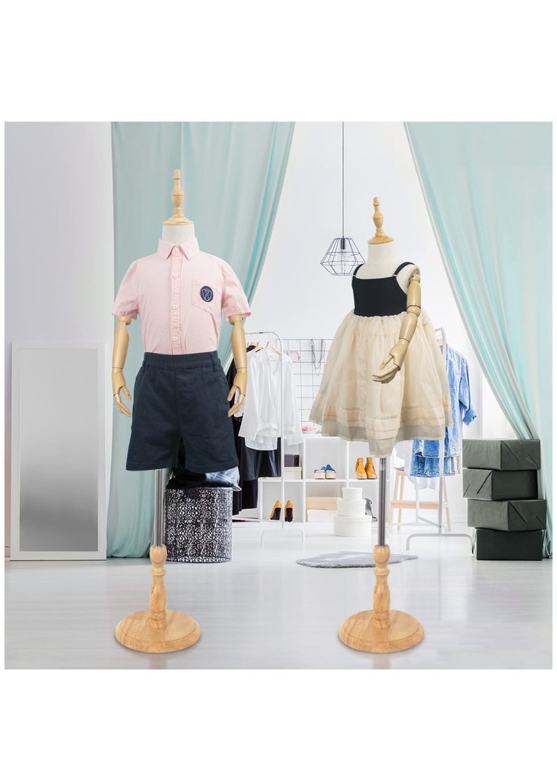 Hihonor Child Mannequin Tailors Dummy Model Adjustable Height Body Manikins Half-length With Arms Model Props Support Structure Show Clothes Children's Clothing Store  - Image 4