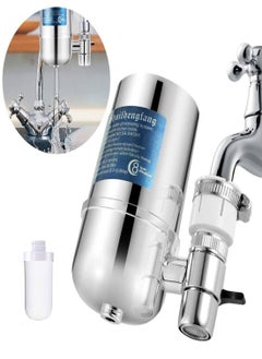 Faucet Water Filter 8 Layer Purification Ceramics Remove Heavy Metals Fluoride Suitable for Most Taps Reduce Chlorine Speedy Flow Double Outlet Filtration to Improve Hard Wate