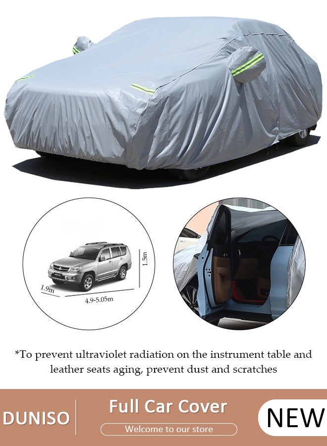 DUNISO Full Car Covers Sunscreen UV Protection Indoor Outdoor Sunscreen Heat Protection DustWind/Water/Weatherproof Anti-Uv Scratch-Resistant Sedan Universal Suit - Image 1