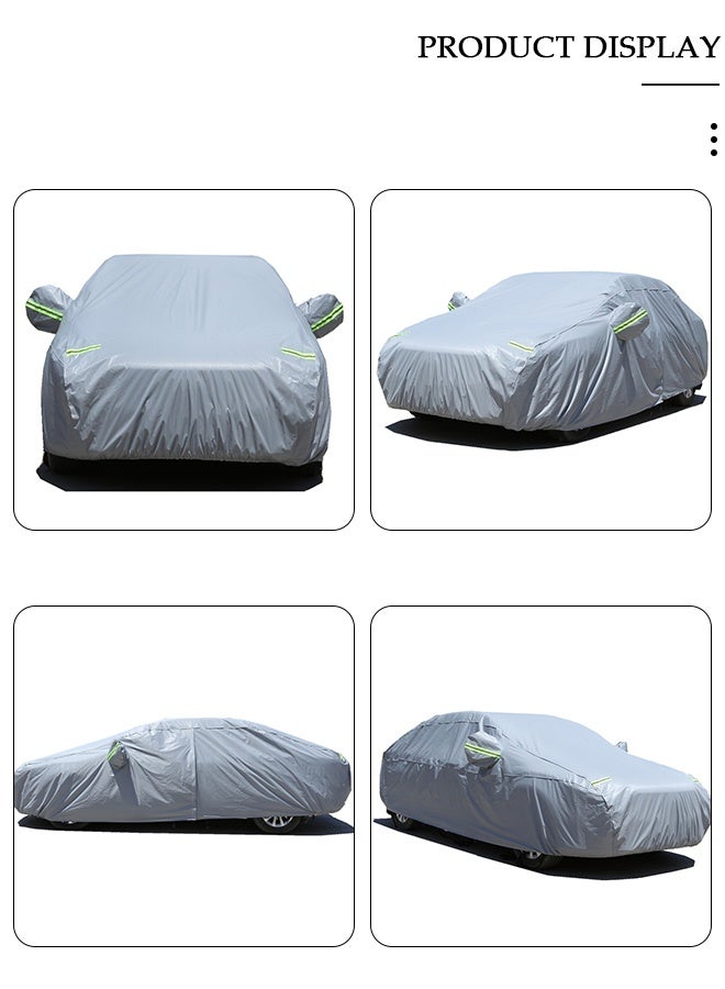 DUNISO Full Car Covers Sunscreen UV Protection Indoor Outdoor Sunscreen Heat Protection DustWind/Water/Weatherproof Anti-Uv Scratch-Resistant Sedan Universal Suit - Image 5