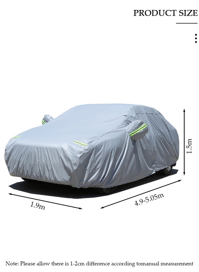 DUNISO Full Car Covers Sunscreen UV Protection Indoor Outdoor Sunscreen Heat Protection DustWind/Water/Weatherproof Anti-Uv Scratch-Resistant Sedan Universal Suit - Image 2