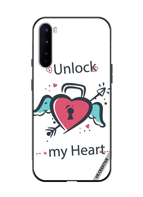 Protective Case Cover For OnePlus Nord Unlock My Heart Design Multicolour