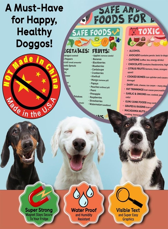Lone Star Art مغناطيس 8.5 × 11 للأطعمة الآمنة والسامة للكلاب - مخطط سلامة الحيوانات الأليفة ودليل تغذية الكلاب، مقاوم للماء والرطوبة - (عبوة من قطعة واحدة) - Image 5