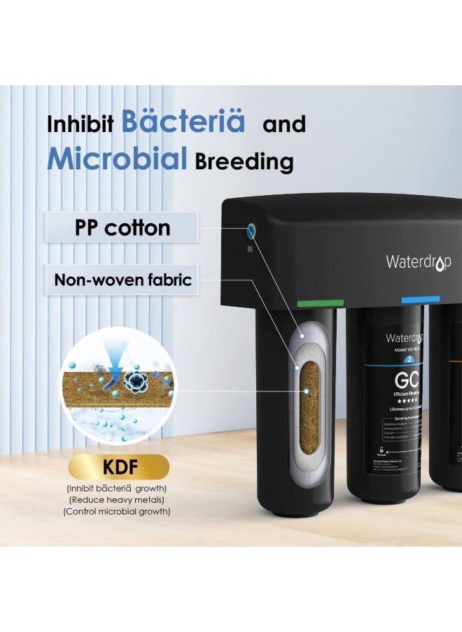 Waterdrop Waterdrop TSB 3-Stage High Capacity Under Sink Water Filter, with Dedicated Faucet, NSF/ANSI 42 Certified Element, USA Tech  - Image 3