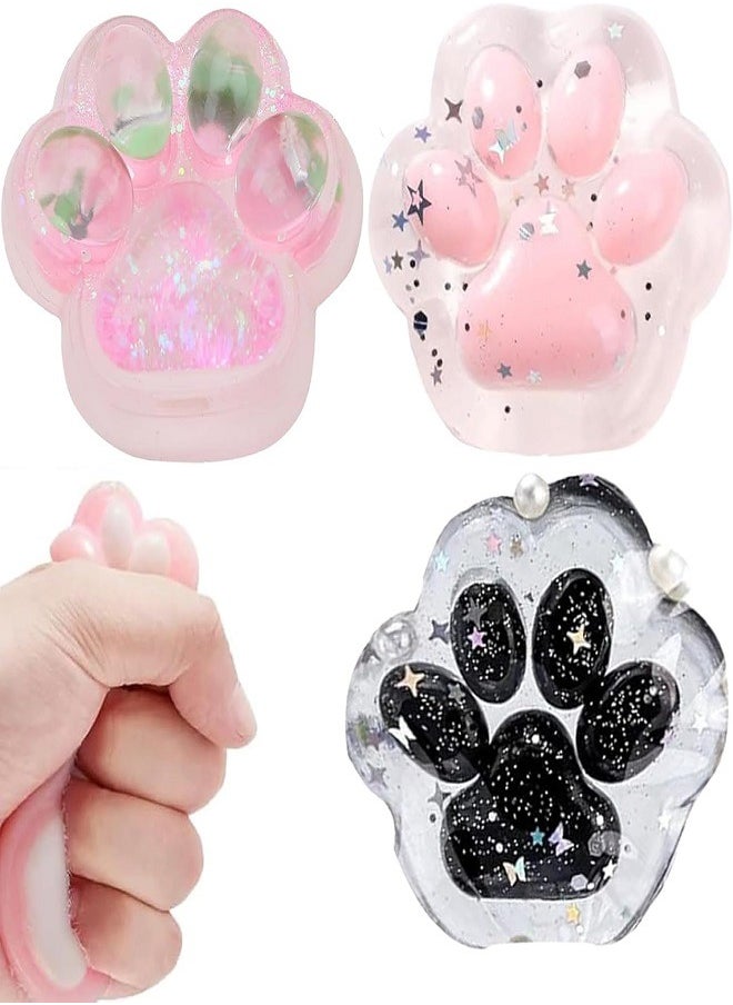 squishy 3 Pcs Squishy Cat Paw Squeeze Toys Fidget Toys for Party Toys for Boys Girls Adul  - Image 1