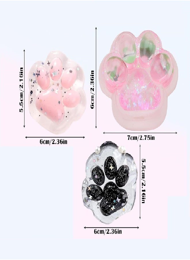 squishy 3 Pcs Squishy Cat Paw Squeeze Toys Fidget Toys for Party Toys for Boys Girls Adul  - Image 2