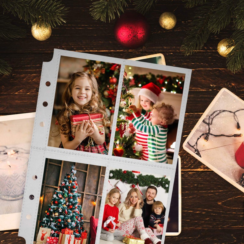 50 Pcs Transparent Photo Pages For Ring Binders A4 Archival Protector Sleeves - Image 3