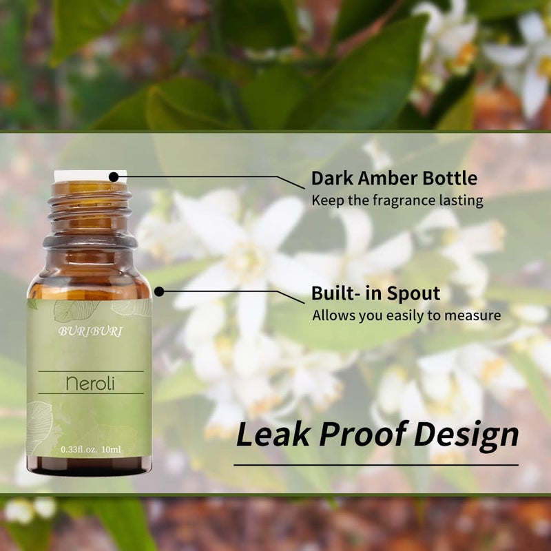 BURIBURI Neroli Organic Essential Oil 100% Pure, Undiluted, Natural, Aromatherapy Orange Blossom Oils 10ML - Image 4