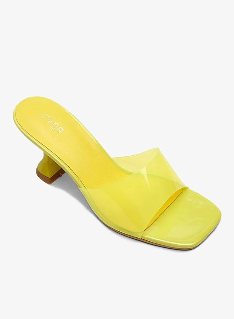 فايور Sculpted Clear Strap Mule XJD 11