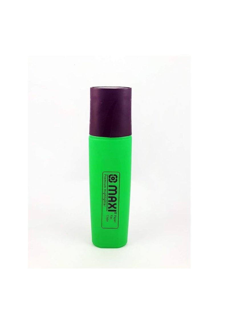 Maxi Maxi Super Fluorescent Premium Highlighter Box Of 10Pc Green  - Image 2