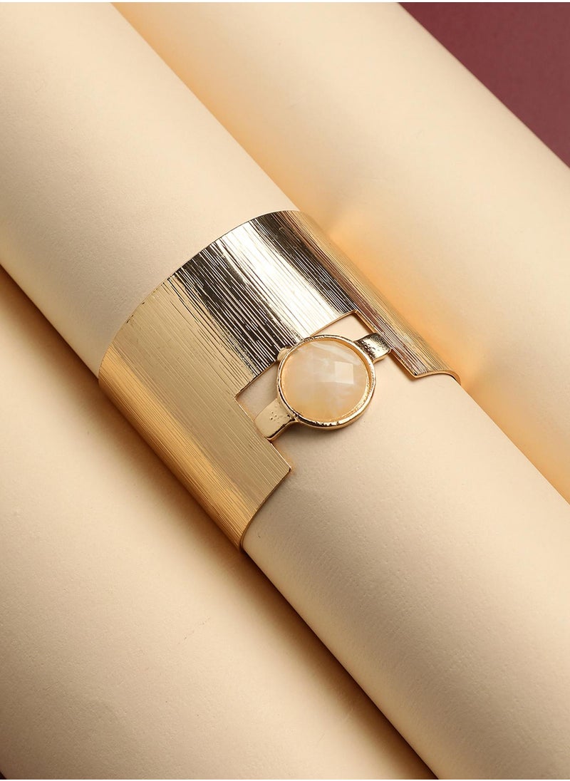 SOHI - Metallic Moonlight Statement Bracelet - Image 1