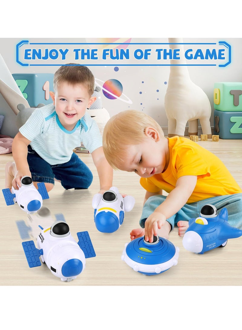 SYOSI 4 PCS Space Baby Cars Toys,1 Year Old boy Birthday Gift,Push and Go Toy Cars, Inertial Toy Cars, 12-18 Months Toddler Toys, Boy Toys 1st Birthday Gifts for 1 2 3 Year Old Boys Girls - Image 4