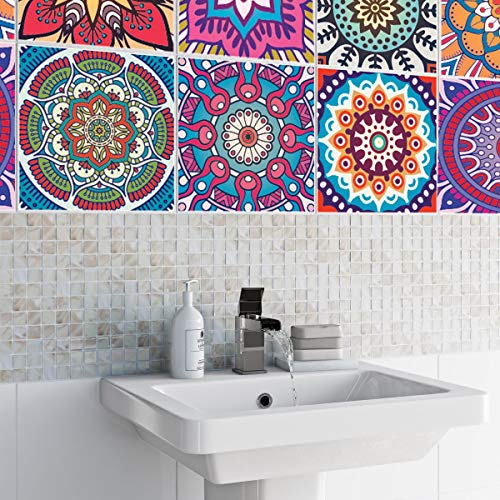 PAPER PLANE DESIGN Tile Sticker Size 6 inch x 6 inch x 36 pcs - Multi Colour Design 24 (E) - Image 3