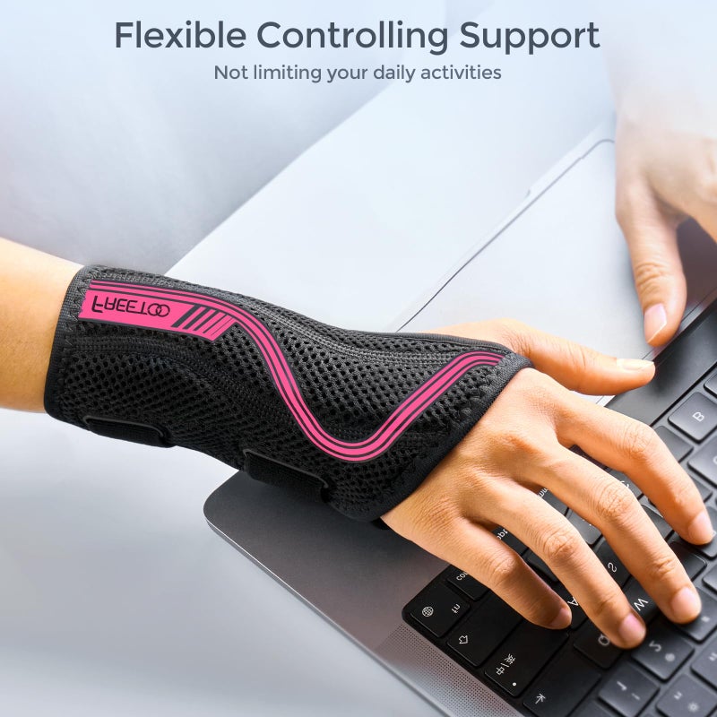 FREETOO Wrist Brace for Carpal Tunnel,[New Upgrade-Anatomically shaped] Adjustable Wrist Support Splint for Men and Women,Hand Brace for Pain Relief, Tendinitis,Arthritis,Right Hand,Medium - Image 5