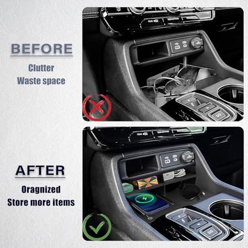 Neepiar Center Console Organizer Compatible with 2023 2024 2025 Honda Pilot/ 2026 Honda Passport Secondary Storage Box ABS Material Insert Divider Interior Accessories - Image 3