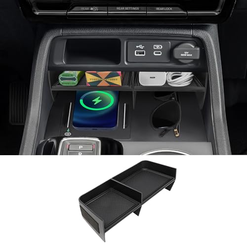 Neepiar Center Console Organizer Compatible with 2023 2024 2025 Honda Pilot/ 2026 Honda Passport Secondary Storage Box ABS Material Insert Divider Interior Accessories - Image 1