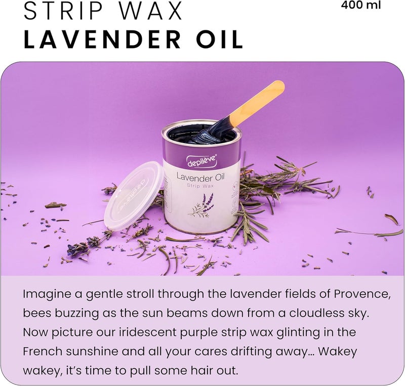 Depileve Lavender Oil Strip Wax - 16 Ounce for Gentle Hair Removal - Image 2