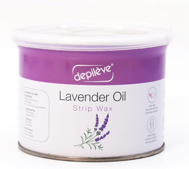 Depileve Lavender Oil Strip Wax - 16 Ounce for Gentle Hair Removal - Image 1