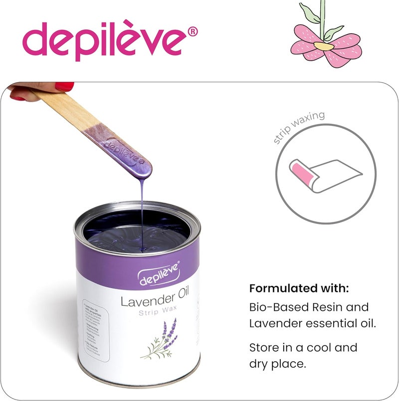 Depileve Lavender Oil Strip Wax - 16 Ounce for Gentle Hair Removal - Image 3