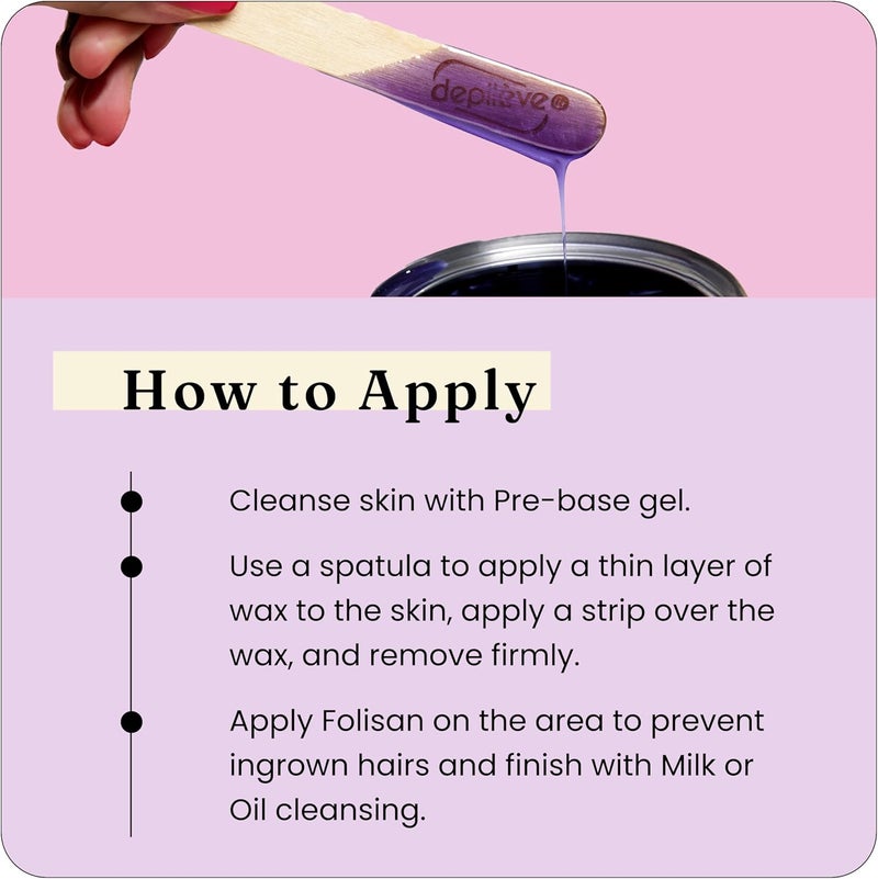Depileve Lavender Oil Strip Wax - 16 Ounce for Gentle Hair Removal - Image 5