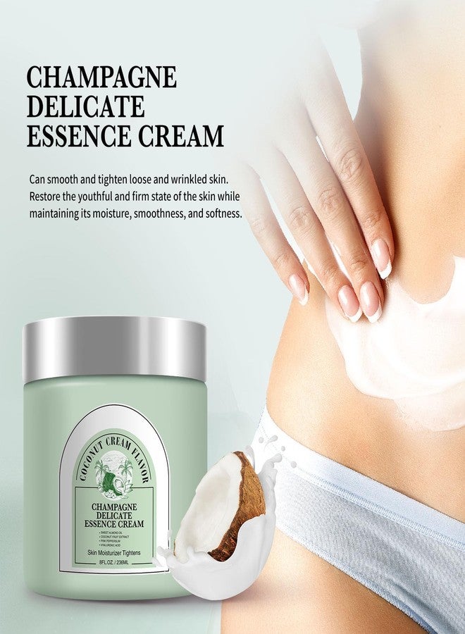 YILEST Champagne Lift Body Cream – Visibly Smooth Wrinkles & Dry, Fragile Skin | Firming Hydrating Body Cream For Face, Chest, Arms, Knees | Restores Youthful Glow | 8 Fl Oz (8 floz, Coconut - Image 3