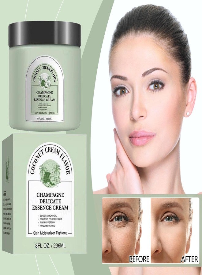 YILEST Champagne Lift Body Cream – Visibly Smooth Wrinkles & Dry, Fragile Skin | Firming Hydrating Body Cream For Face, Chest, Arms, Knees | Restores Youthful Glow | 8 Fl Oz (8 floz, Coconut - Image 2