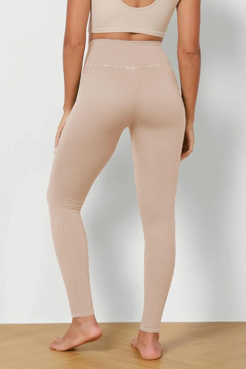 Hepsine Rakip Competing All Women's High Waist Ribbed Flexible Sports Tights 4117